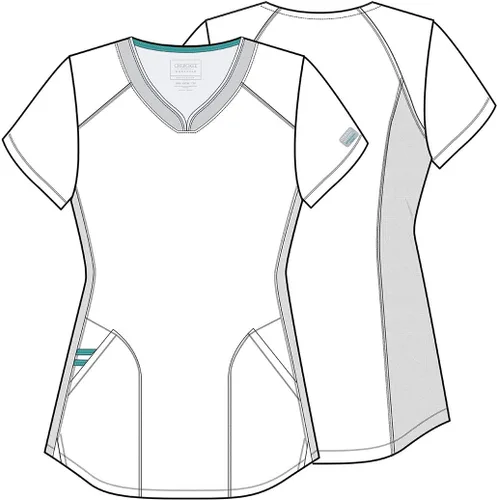 Vista 7 de Cherokee Ropa quirúrgica superior para mujer, con cuello en V, WW601
