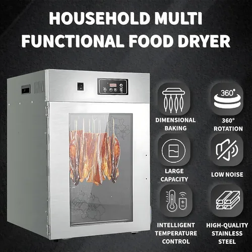 Vista 3 de Commercial Food Dehydrator Machine, 86-194℉ Temperature Control, 800W/1000W Fast Drying Dehydrater, LED Display, Stainless Steel Dehydrator for Meat