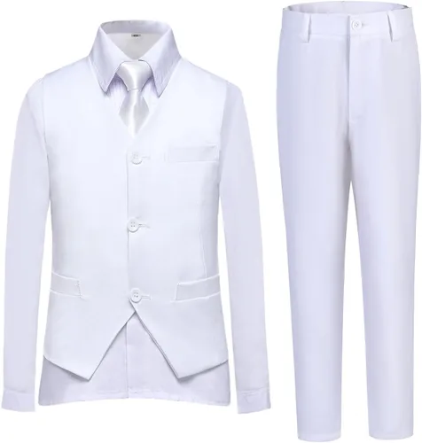 Vista 110 de Conjunto de chaleco para niños, trajes formales, trajes de boda, ropa de vestir