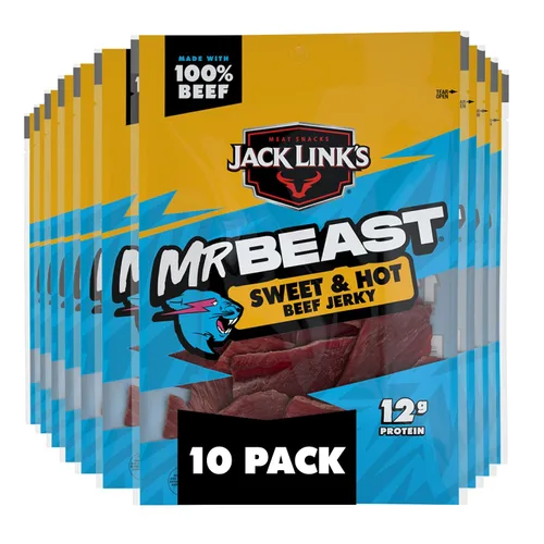 Vista 11 de Jack Link's - Carne vacuna seca, jalapeño, aperitivo picante, 12 g de proteína, 100 calorías, 100% carne vacuna, 94% libre de grasa, sin GMS**