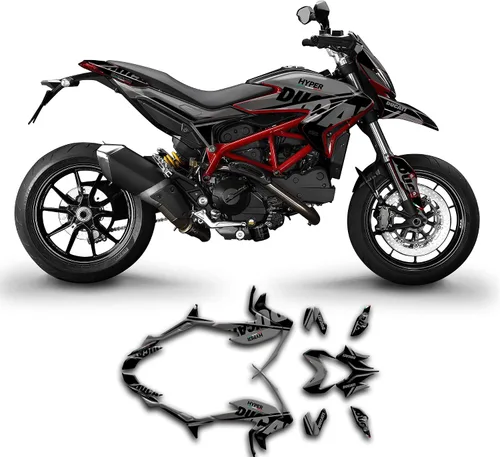 Vista 18 de Kit de adhesivos personalizados para Hypermotard Hyperstrada 821 2013 2014 2015 2016, DCTHYMS1318003-KO