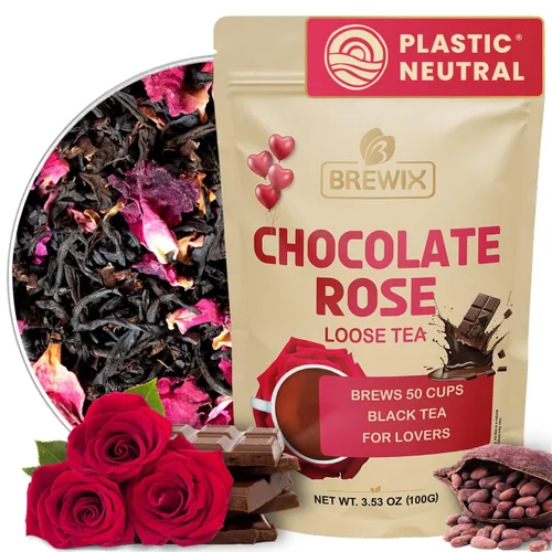 Vista 43 de BREWIX, Bedtime Blossom - Té suelto de hierbas (más de 50 tazas) sin cafeína y totalmente natural Mezcla relajante floral nocturna Rooibos