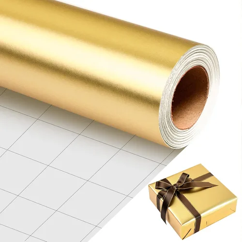 Vista 11 de Homeral Rollo de papel de regalo Jumbo de 30 pulgadas x 32.8 pies, color azul rey metálico para Navidad, cumpleaños, vacaciones, boda, baby shower
