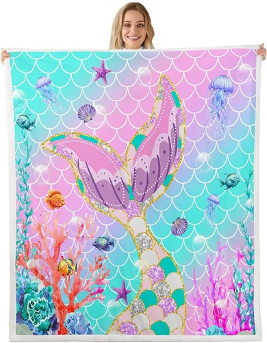 Vista 8 de Erosebridal Manta de forro polar para danza de ballet, manta para niñas y niños con diseño de traje de bailarina, manta de felpa con falda blanca