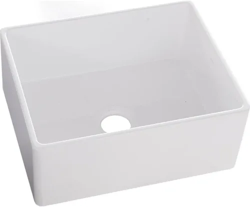 Vista 10 de Elkay SWU1517WH - Fregadero de barra de montaje inferior de arcilla refractaria de 16-7/16" x 18-15/16" x 9-1/16", color blanco