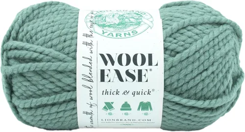 Vista 58 de Lion Brand Yarn - Ovillo de lana Wool-Ease Thick & Quick color fuerza aérea Super Bulky Wool Acrylic Blend Fiber for Soft Hats, Sweaters, Chunky
