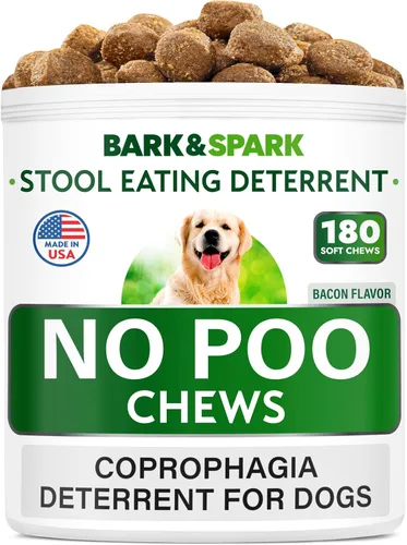 Vista 9 de BARK&SPARK Masticables sin caca para perros, coprofagia y disuasorio para comer heces con probióticos, enzimas digestivas y apoyo para el aliento