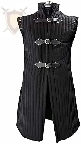 Vista 2 de Gambeson Coat Gambeson Thick Padded Coat Aketon Jacket Armor Cotton Fabrics Gambeson Jacket by ITS Medieval