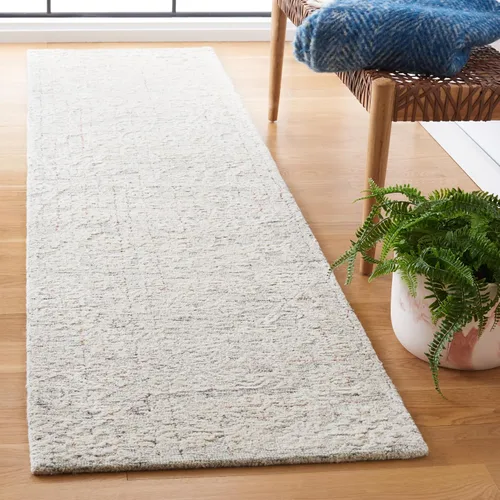 Vista 10 de SAFAVIEH Natura Collection - Alfombra de pasillo, 2 pies 3 pulgadas x 7 pies, gris y marfil, hecha a mano, lana con flecos, ideal para zonas de alto