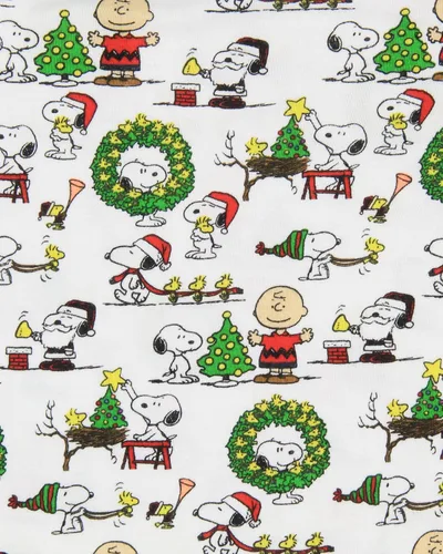 Vista 4 de INTIMO Peanuts - Pijama unisex para niños y niñas, diseño de Papá Noel, Snoopy Charlie Brown