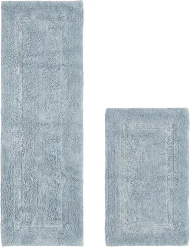 Vista 30 de Better Trends Alfombra de Inodoro en Forma de U Cubierta de Asiento de Inodoro de Lujo 100% Algodón Absorbente de Agua, Cubierta de Tapa Reversible