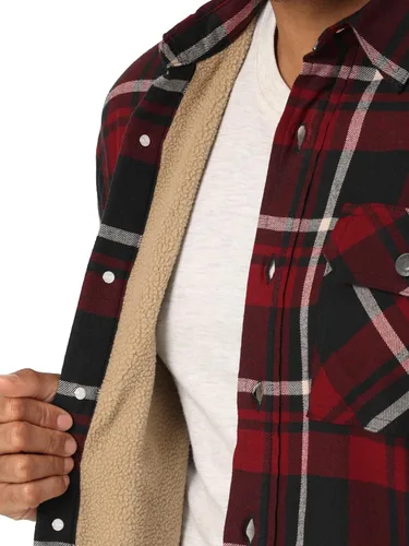 Vista 5 de Wrangler Authentics Men's Long Sleeve Sherpa Lined Shirt Jacket