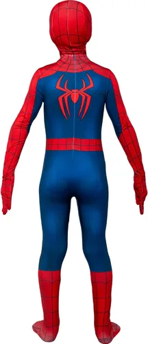 Vista 9 de Marvel Spider-Man Brand New Day - Disfraz oficial de Halloween Zentai para jóvenes, de lujo, elástico bidireccional, elastano con aberturas