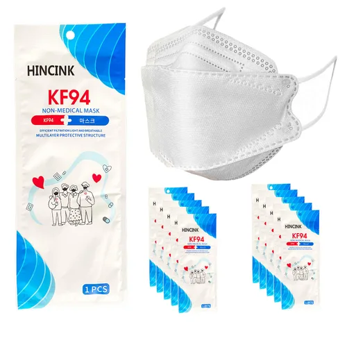 Vista 18 de [Paquete de 30] Mascarillas Kf94 negras [empaquetadas individualmente], unisex, máscara de 4 capas, estilo triple plegable para adultos y mayores