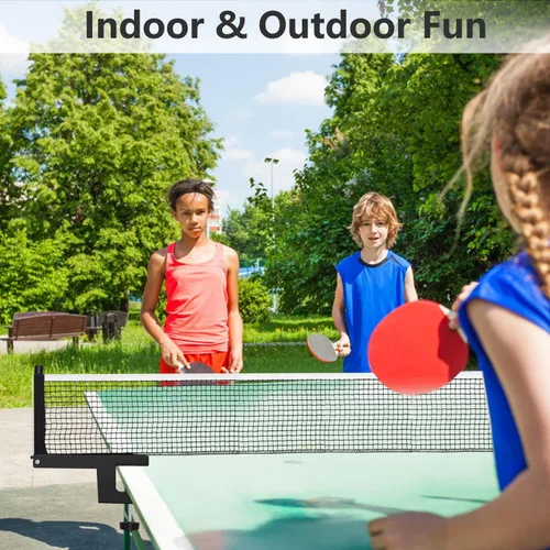 Vista 7 de Juego de postes de ping pong, red de ping pong con abrazadera, práctica de entrenamiento profesional, soporte de agarre portátil, accesorios