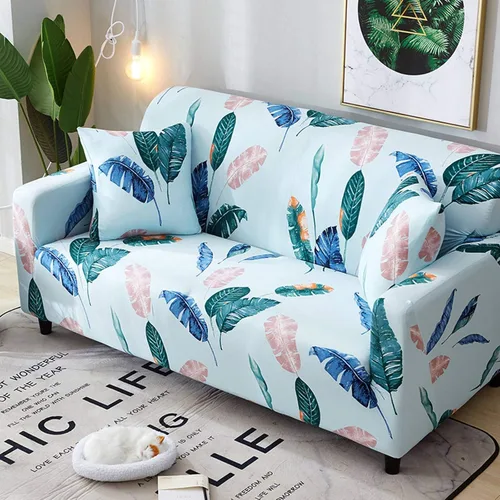 Vista 22 de IMYOGI Funda de sofá de alta elasticidad estampada, funda de elastano elástica para sofá de esquina, lavable para 3 cojines, protector de muebles