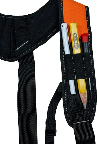 Vista 6 de KUNN Cinturón de herramientas con tirantes, delantal combinado de cinturón Pro Framer (bolsa extraíble y cinturón de cintura) con múltiples