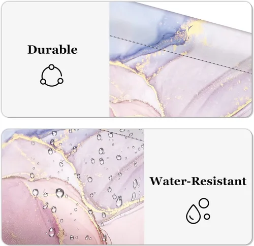 Vista 4 de Fintie - Monedero de piel sintética para monedas para mujeres y niñas, Rosa de mármol, Moda
