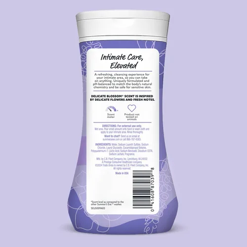 Vista 7 de Summer's Eve Delicate Blossom - Jabón corporal femenino diario para todo el cuerpo, pH balanceado para mujeres, elimina el olor vaginal y refresca