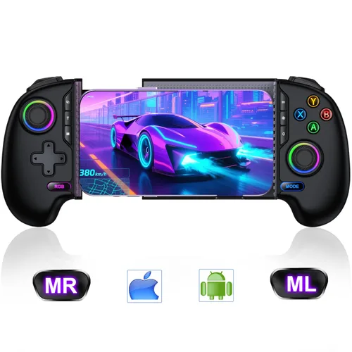 Vista 10 de Mobile Game Controller for iPhone/Android Handheld Gaming, Wireless Phone Gaming Controllers with (Programmable) /Hall Effect Joysticks & Analog