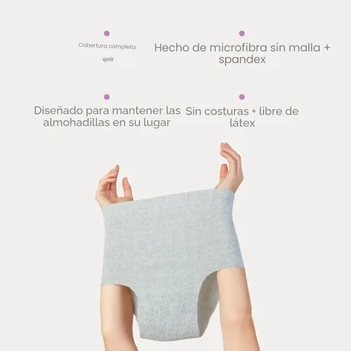 Vista 3 de Frida Mom Ropa interior posparto para recuperación de cesárea, cintura alta desechable con soporte elástico