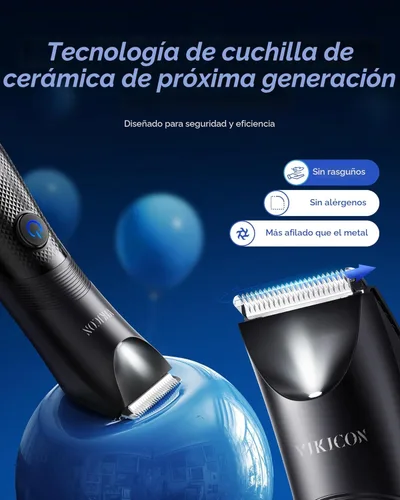Vista 3 de Manscape - Afeitadora eléctrica para hombre, sin rasguños, afeitadora eléctrica para pelotas/púbic/ingle/piernas/pecho con luz y hoja de cerámica