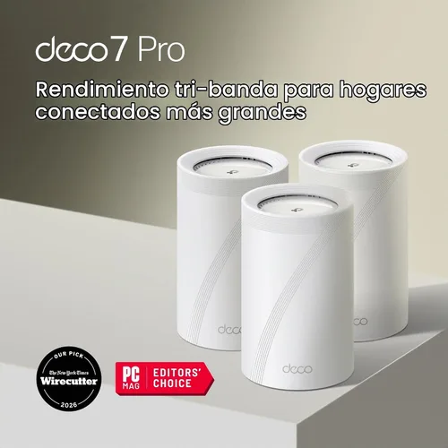 Vista 2 de Deco 7 Pro Tri-Band WiFi 7 BE10000 Sistema de malla para todo el hogar 6