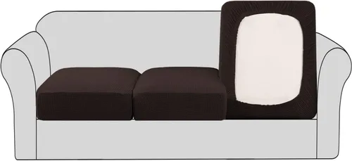 Vista 54 de Fundas para sofá seccional, 1 funda para diván en forma de L, funda separada para sofá seccional izquierdo y derecho (1 diván, gris claro)