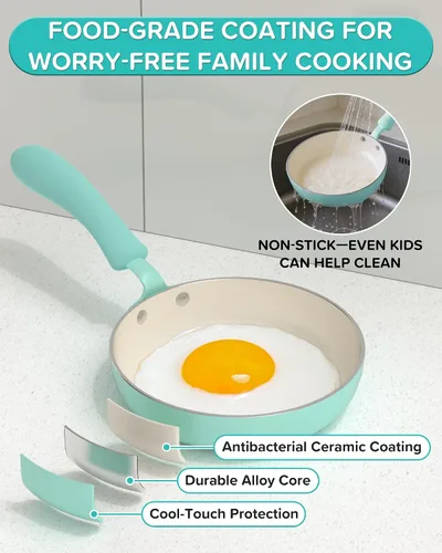 Vista 6 de Juego de Cocina para Niños Real- Seguro Mini Juego de Cocina con Juego de Cuchillos para Niños para Hacer Comida Real, Juego de Cocina Montessori