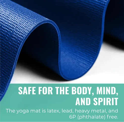Vista 4 de 12 or 16-Pack Value Yoga Mat, 68" x 24" Non Slip Exercise Mat, 3mm Thick Gym Mat, Bulk Non Toxic Yoga Mats for Schools and Studios