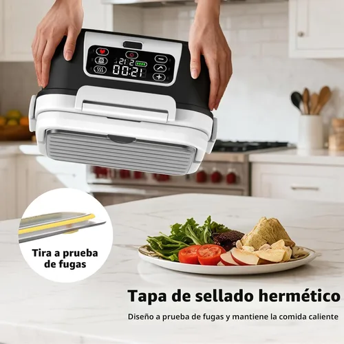 Vista 6 de Lonchera eléctrica inalámbrica XL de 6.3 tazas para adultos, 20000 mAh recargable alimentada por batería inteligente para hombres y mujeres