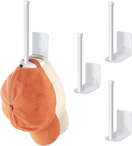 Vista 12 de Durmmur Paquete de 2 Percheros para Gorras de Béisbol, Organizador de Sombreros de Acero Inoxidable para Gorra de Béisbol, Organizador