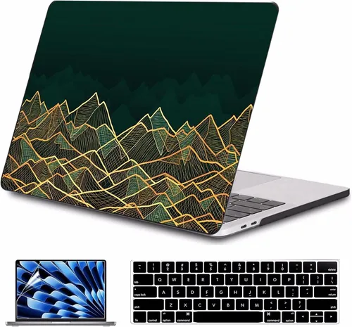 Vista 9 de Funda para MacBook Air de 15 pulgadas A3241 A3114 A2941 (versión 2023 2024 2025) – Carcasa rígida protectora a presión para MacBook Air de 15.3