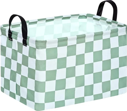 Vista 50 de Cesta de almacenamiento vacía para niños, organizador de almacenamiento impermeable de béisbol, cestas plegables con asas para mujeres, cesta