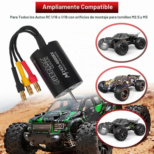 Vista 2 de 1/16 1/18 RC sin escobillas sin sensores motor 35A ESC Combo,2435