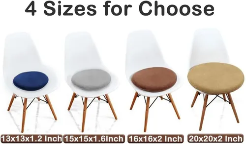 Vista 6 de Sigmat Cojín de asiento de espuma viscoelástica antideslizante suave cojín redondo para silla de 13 pulgadas, color negro