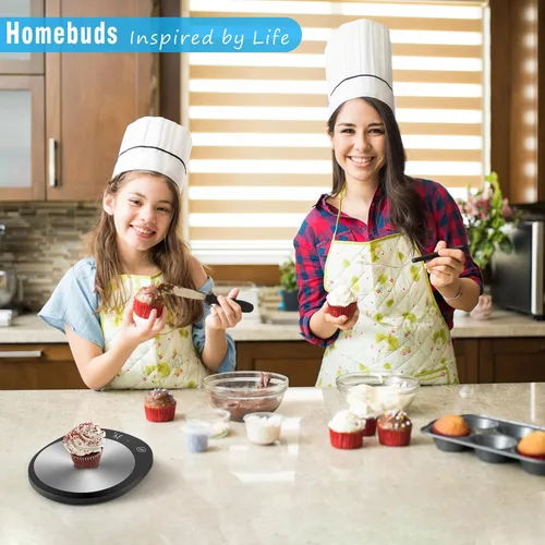 Vista 7 de Homebuds Báscula digital de alimentos de 22 libras gramos y onzas en 0.04 oz, alta precisión garantizada por la fábrica profesional de básculas