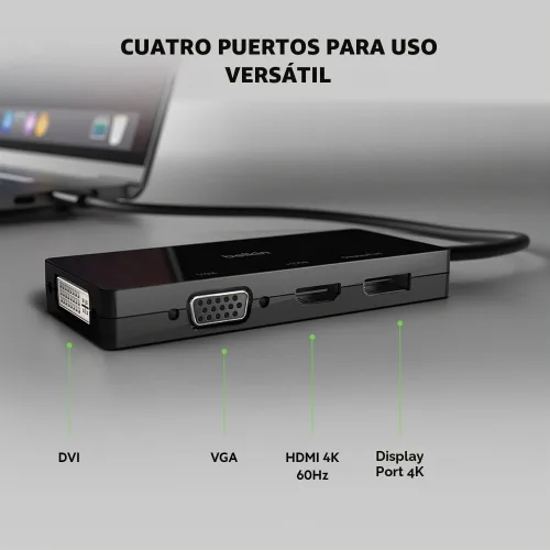 Vista 2 de Belkin Adaptador de video USB-C a VGA/DVI/HDMI/DP