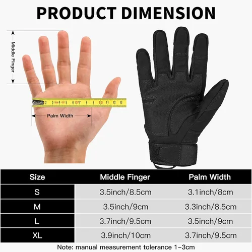 Vista 8 de FREE SOLDIER Guantes de exterior para hombres, guantes de motocicleta para ciclismo, senderismo, camping, escalada, guantes de airsoft