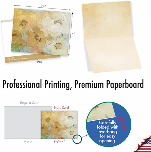 Vista 6 de The Best Card Company – 10 tarjetas en fondo blanco con flores, en caja (4 x 5.12 pulgadas) – Juego de tarjetas florales surtidas