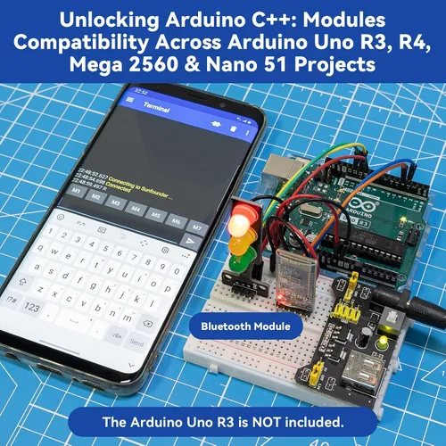 Vista 5 de SunFounder Kit Universal de Sensores Maker Compatible con Arduino Mega 2560/Uno R3/R4 Minima/WiFi Nano, Raspberry Pi 5/4B/3B+/Zero 2 W/, Pico W