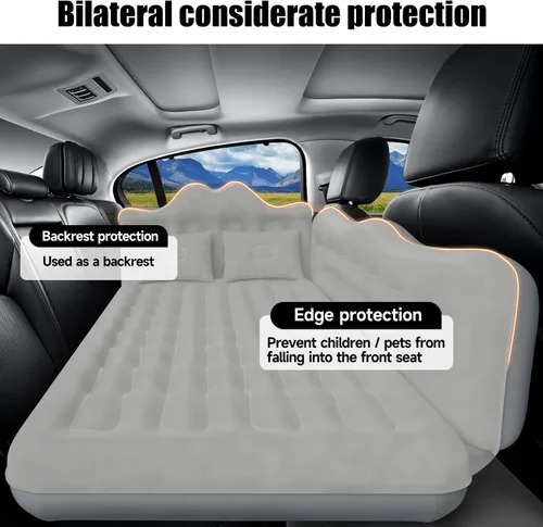 Vista 4 de colchón de aire para coche, colchón inflable para SUV y camión, colchón de aire para asiento trasero, cama inflable para camping, colchón de aire