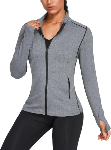 Vista 2 de PINSPARK womens Breathable Slim Fit Workout Jacket