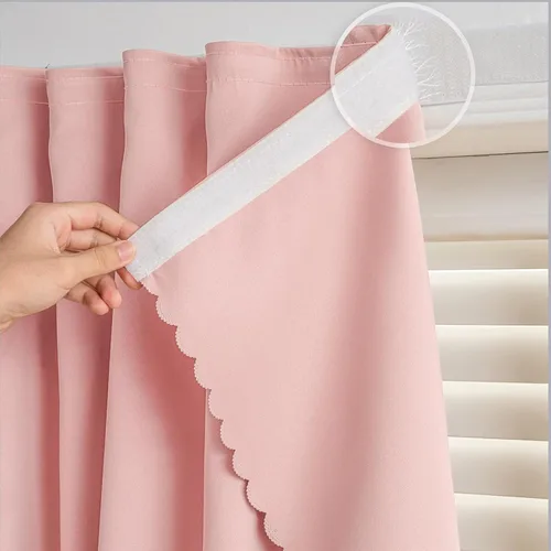 Vista 28 de Cortinas autoadhesivas, sin taladrar, sin varilla, cortinas opacas fáciles de instalar para persianas de ventana, dormitorio