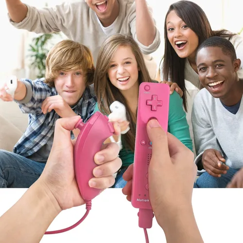 Vista 7 de Motion Plus Wii Controllers 2Packs with Nunchucks, Wii Remote Controllers Compatible for wii and Wii U with Built in Motion Plus