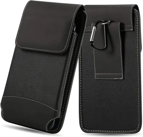 Vista 8 de Funda de cinturón vertical universal móvil para iPhone 11 Pro XS X 8 7 6, bolsa de funda resistente para Samsung s10e/S9/S8/S7/S6