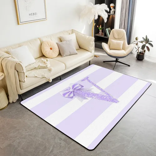 Vista 19 de Erosebridal Blue Bow Living Room Rugs Kawaii Bow Knot Decorative Carpet for Kids Girls Teens Women Girly Princess Bows Area Rug 3X5 Cute Ribbon