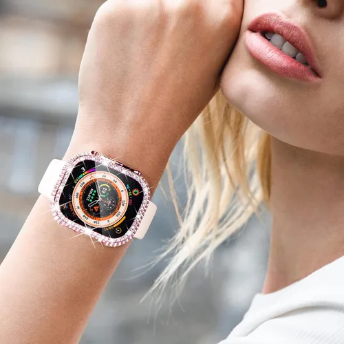 Vista 243 de Surace Bling - Carcasa con protector de pantalla para Apple Watch Series 3, 2, 1 de 1.496 pulgadas