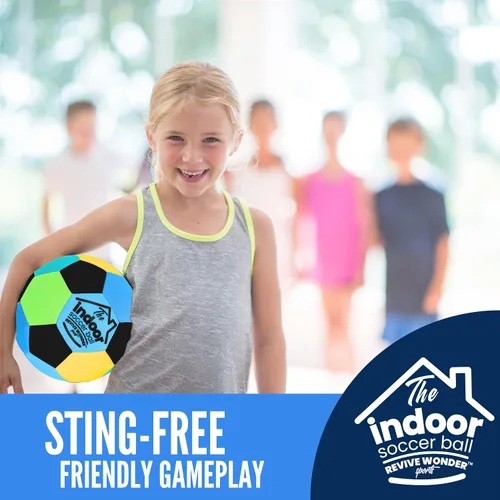Vista 5 de La Pelota Interior — Pelota de Fútbol de Espuma Suave Acolchada Tamaño 4 para Niños (Edad 3+) — Pelota de Casa Esencial o Regalo de Fútbol