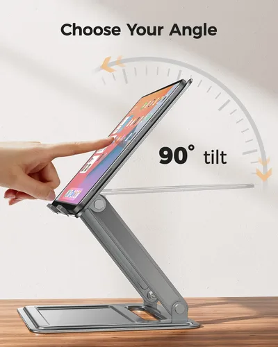 Vista 3 de LORYERGO Soporte ajustable para laptop portátil, para laptops de 17.3 pulgadas, soporta hasta 17.6 libras, postura ergonómica y disipación de calor